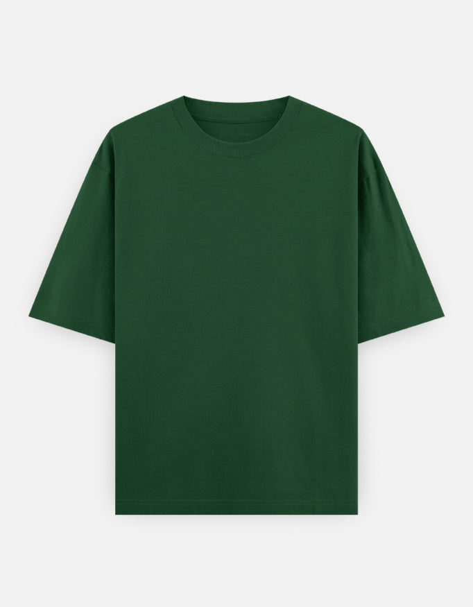 Premium Cotton Tee – Bottle Green