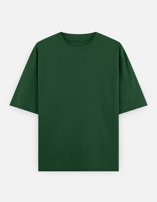 Premium Cotton Tee – Bottle Green